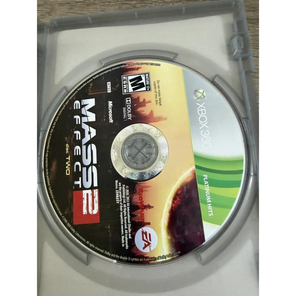 Mass Effect 2 Xbox 360 Video Game CIB Complete Xbox Platinum Hits